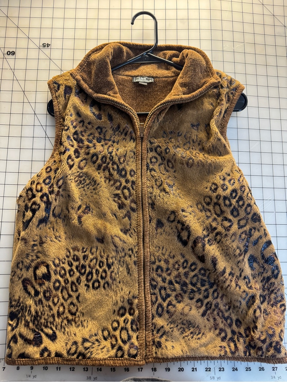 Lisa International Brown Faux Fur Zip-Up Vest